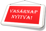 Vasárnap nyitva vagyunk!
